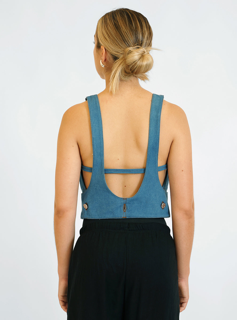 Le haut "Dos Nu" BLEU BALTIK
